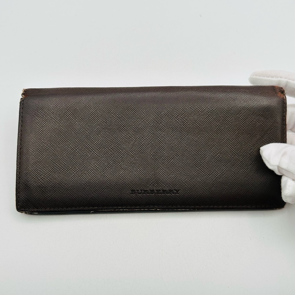 Burberry Long leather plaid Wallet